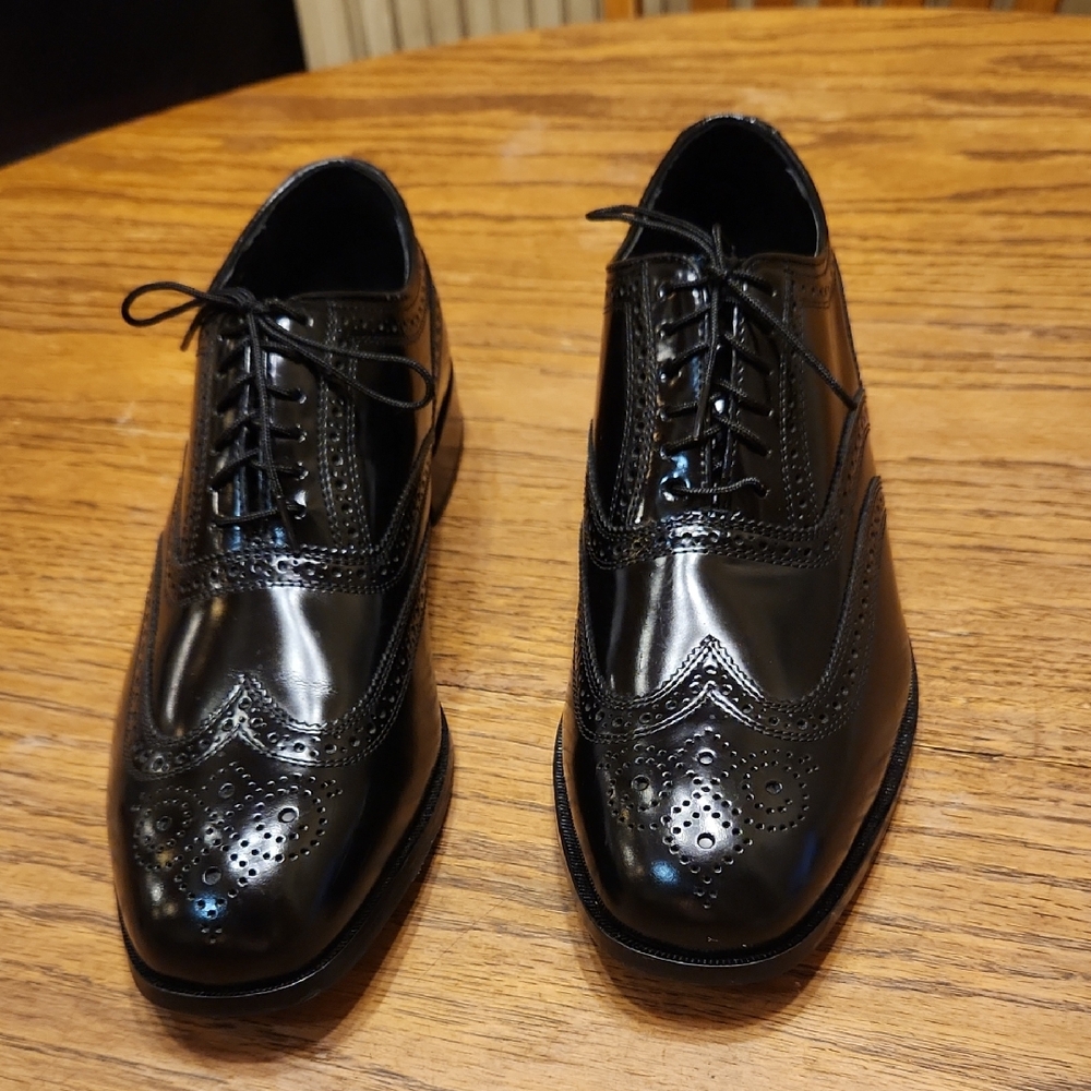 Florsheim Black Lexington Wing Tip Oxfords Size 9.5D